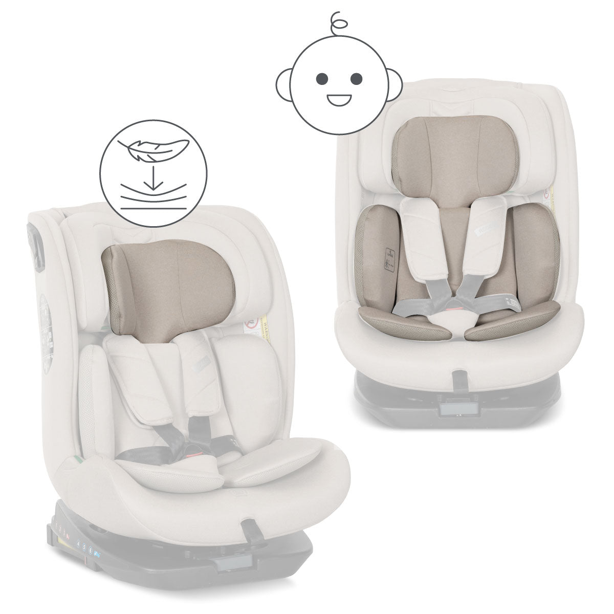 Lorelli Rodeo - fotelik 40-150 cm ISOFIX 360 | Beige.