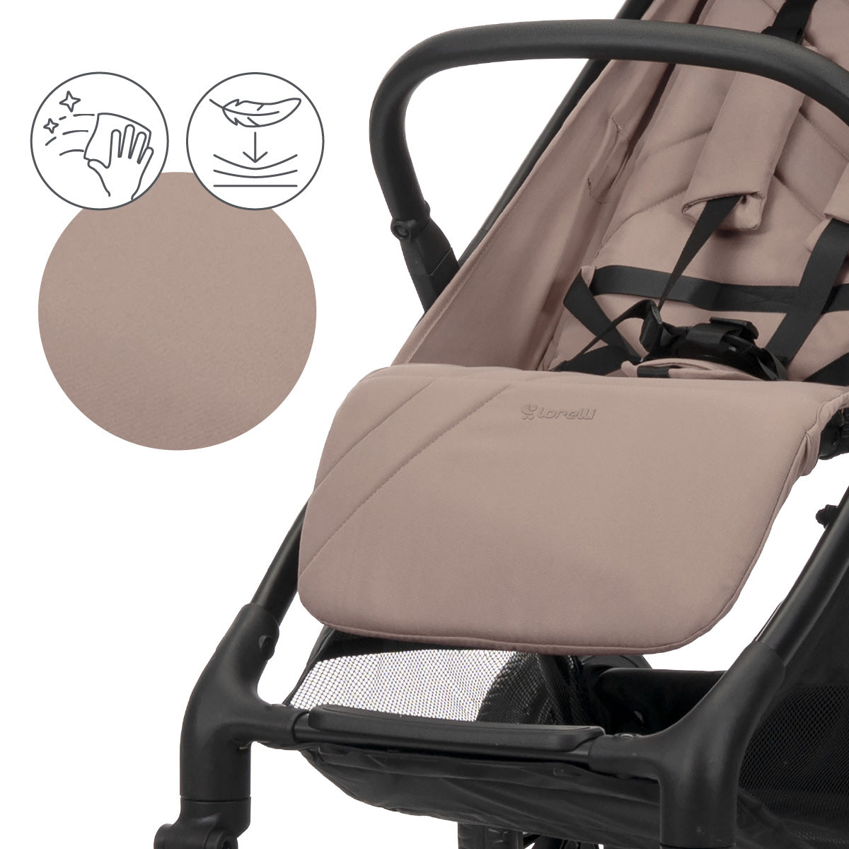 Lorelli Nuvella - wózek spacerowy do 22kg | Beige
