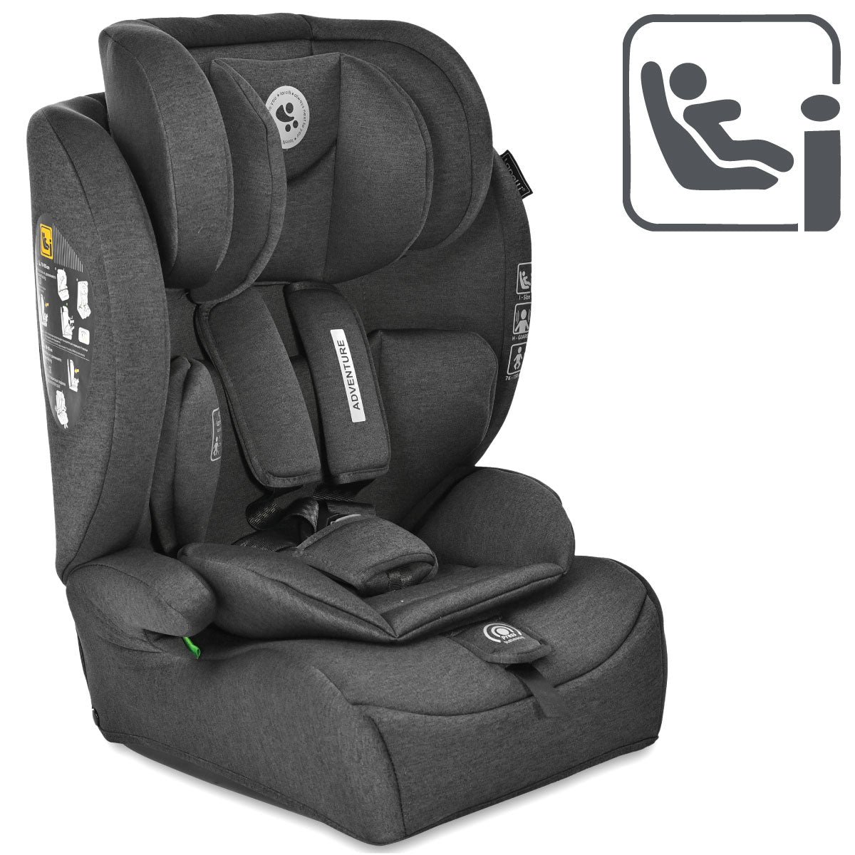 Lorelli Adventure - fotelik i-Size 76-150cm | Black
