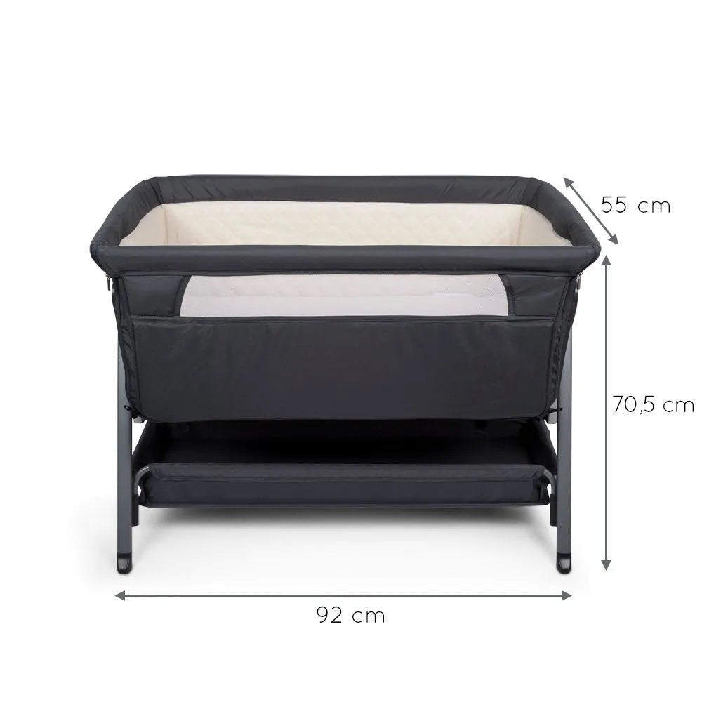 Co - sleeper BabyTrold Bedside sleep tight ciemny szary - JasieBasie.pl