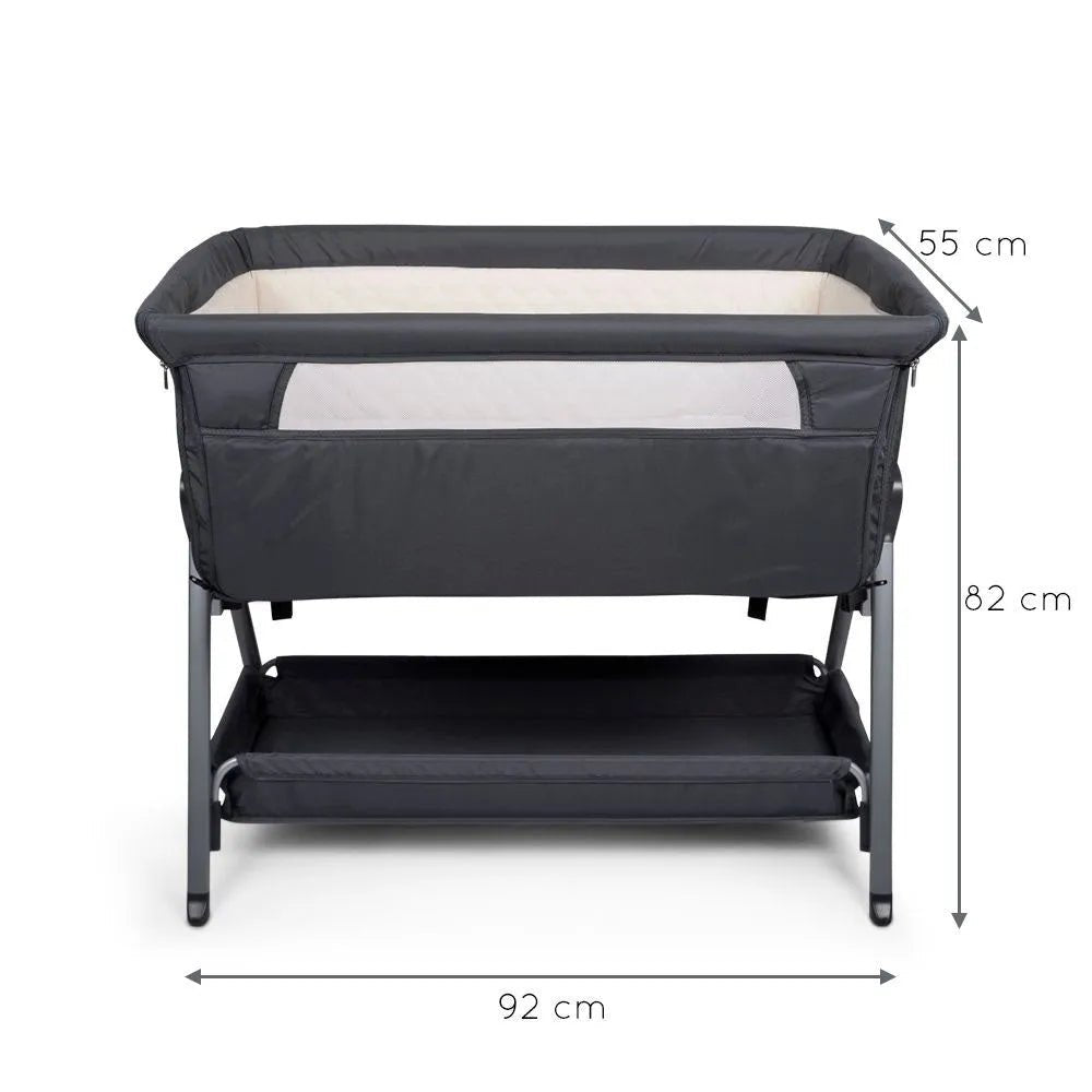 Co - sleeper BabyTrold Bedside sleep tight ciemny szary - JasieBasie.pl