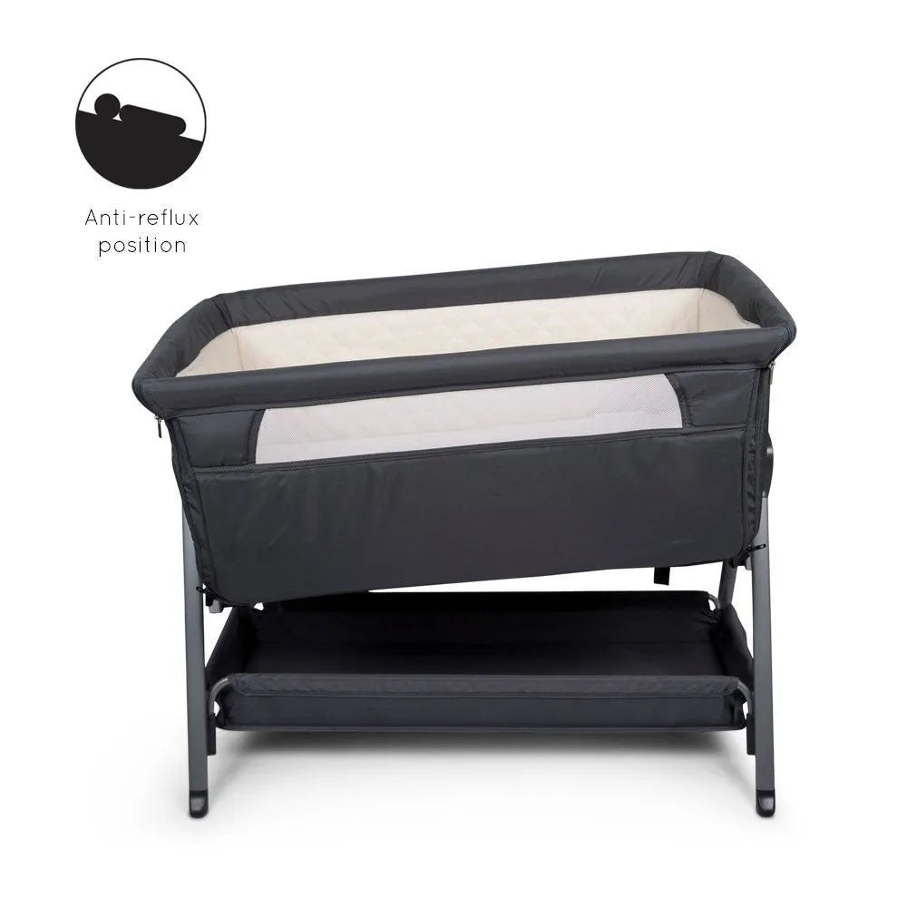 Co - sleeper BabyTrold Bedside sleep tight ciemny szary - JasieBasie.pl