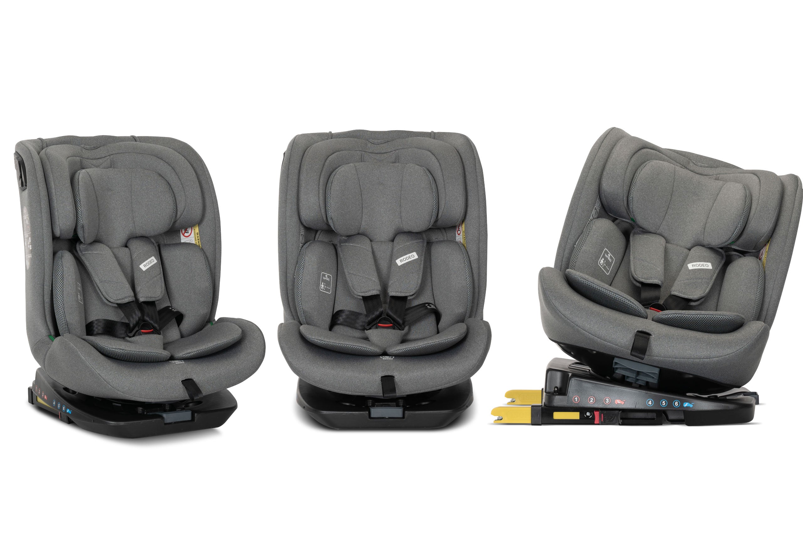 Lorelli Rodeo - fotelik 40-150 cm ISOFIX 360 | Grey.