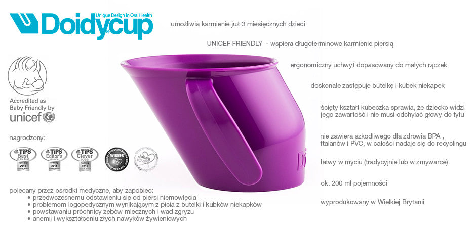 Kubek do nauki picia Doidy Cup 200 ml różany