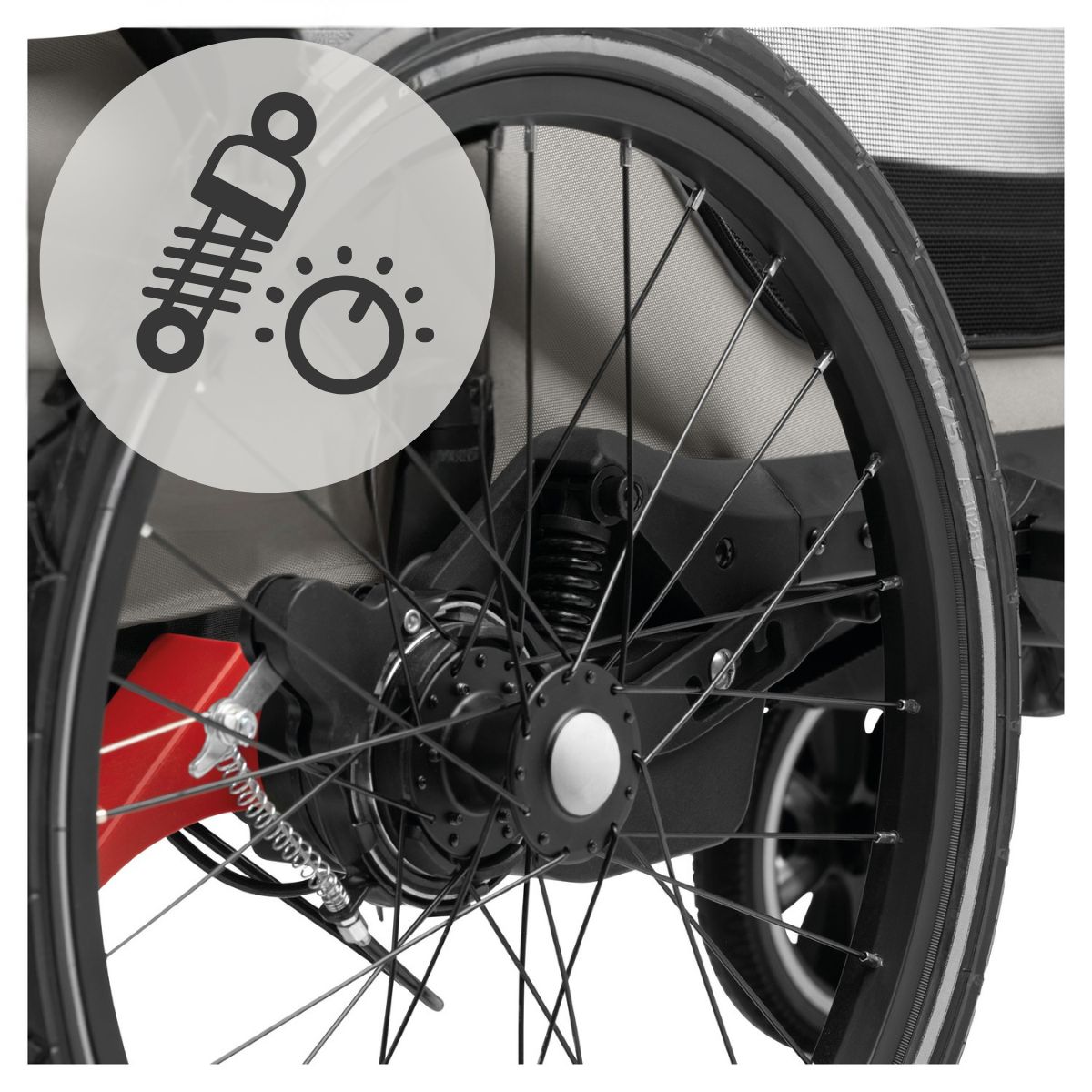Hauck Bike n Walk duo - przyczepka rowerowa dwuosobowa | Light Grey.