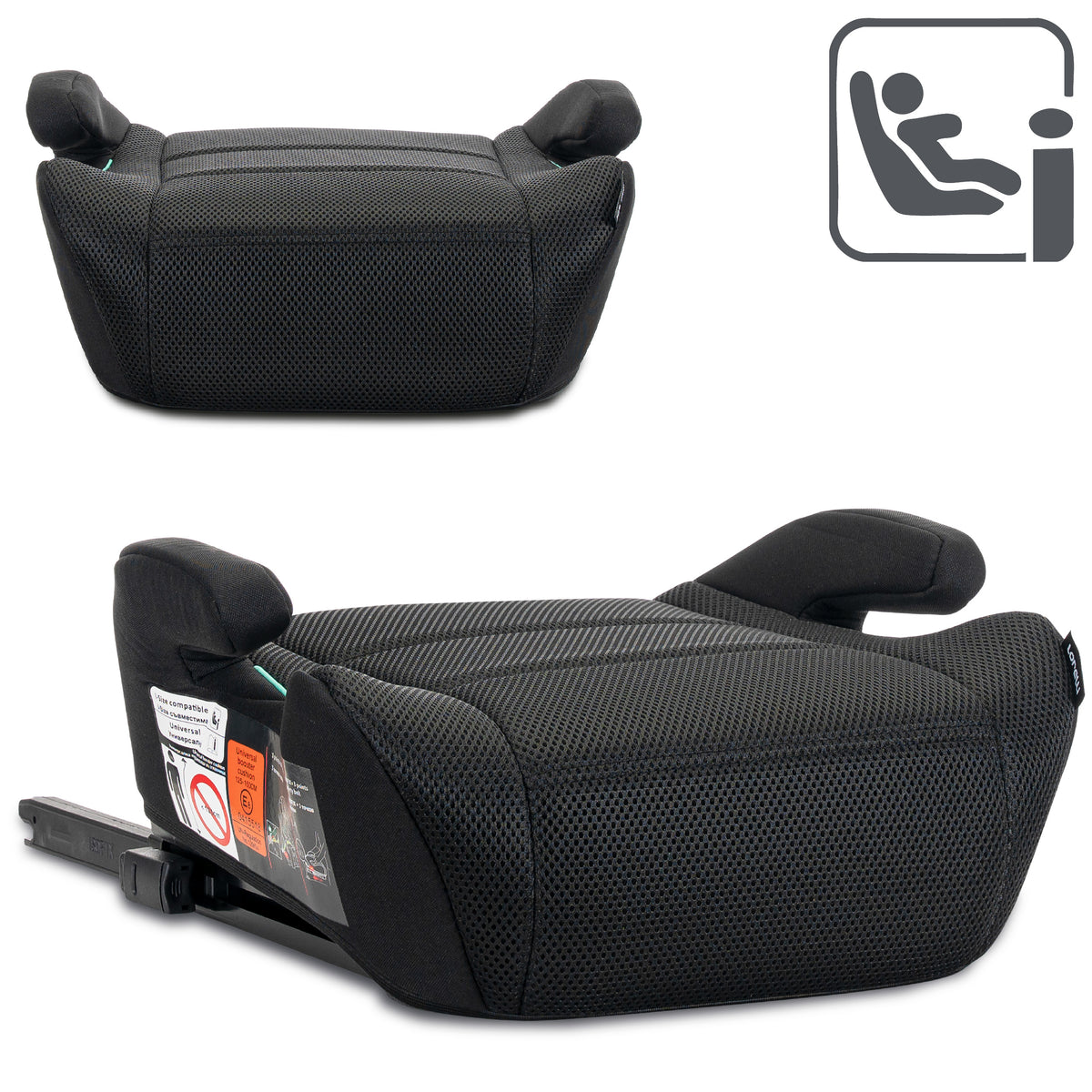 Lorelli Zen - podkładka, podwyższenie ISOFIX 125-150cm | Black