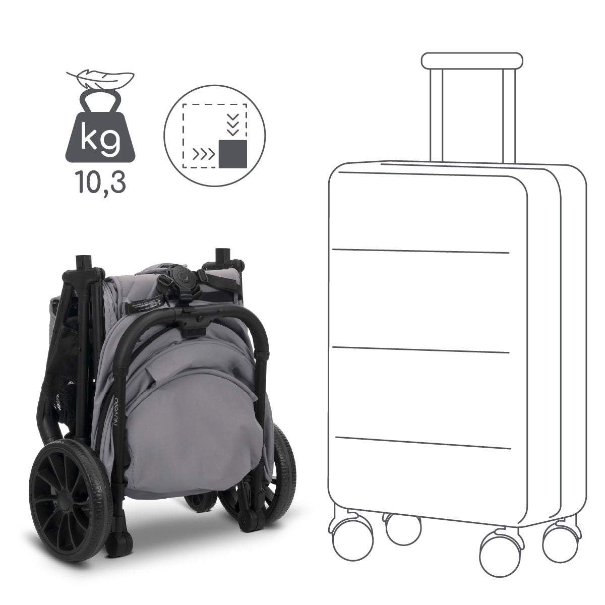 Lorelli Nuvella - wózek spacerowy do 22kg | Grey