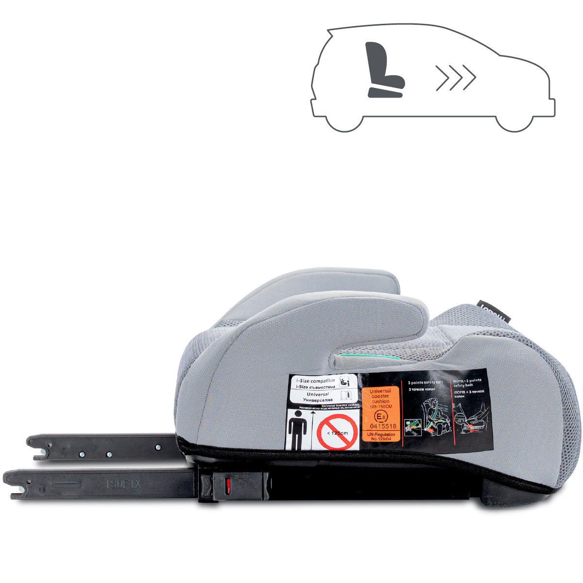 Lorelli Zen - podkładka, podwyższenie ISOFIX 125-150cm | Grey
