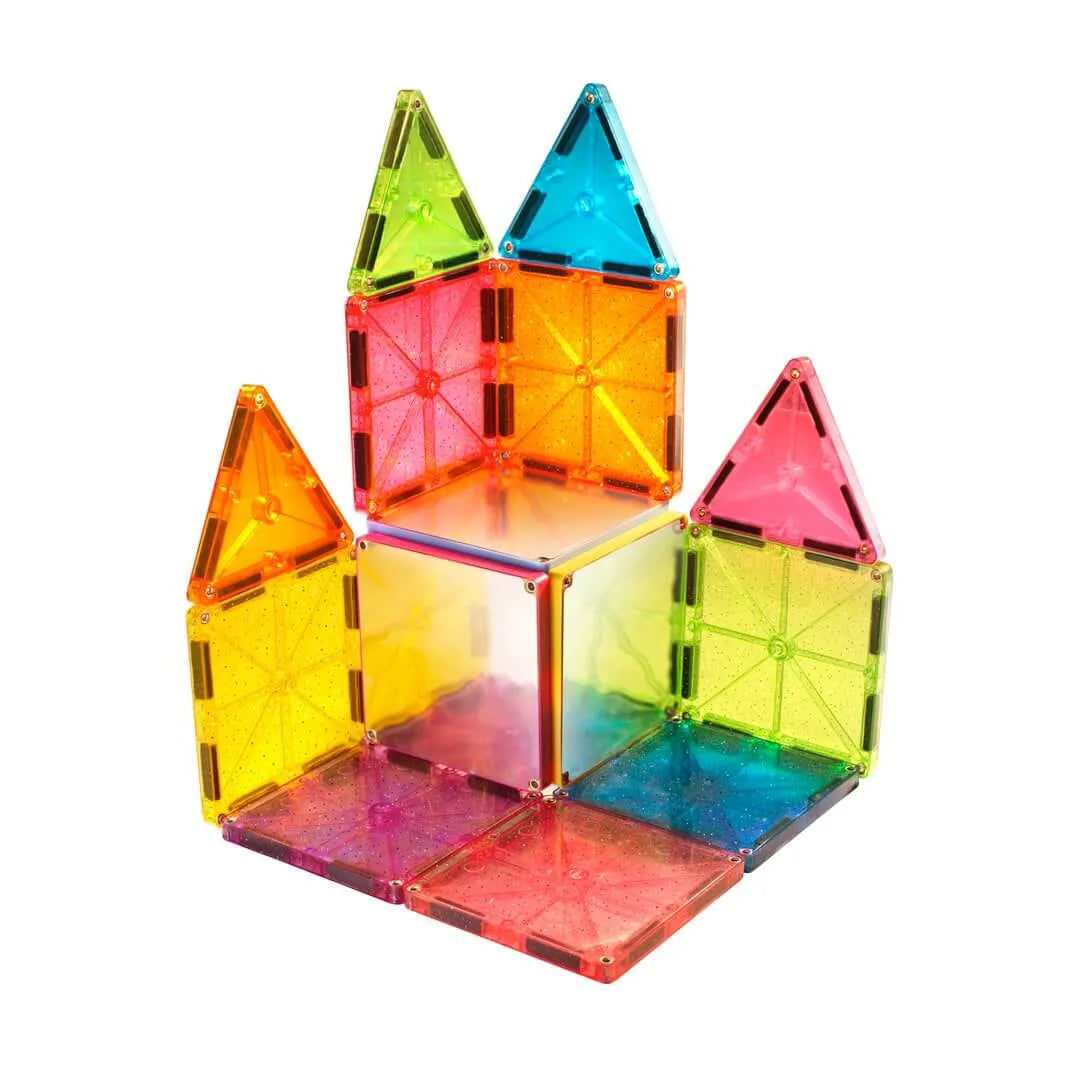 Magna Tiles - klocki magnetyczne z brokatem Stardust (15 el.) - JasieBasie.pl