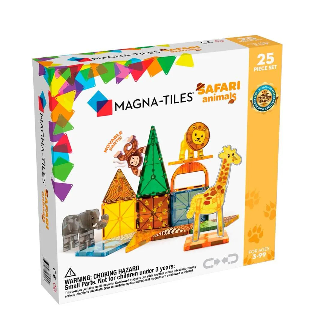 Magna Tiles - klocki magnetyczne Zwierzęta Safari (25 el.) - JasieBasie.pl