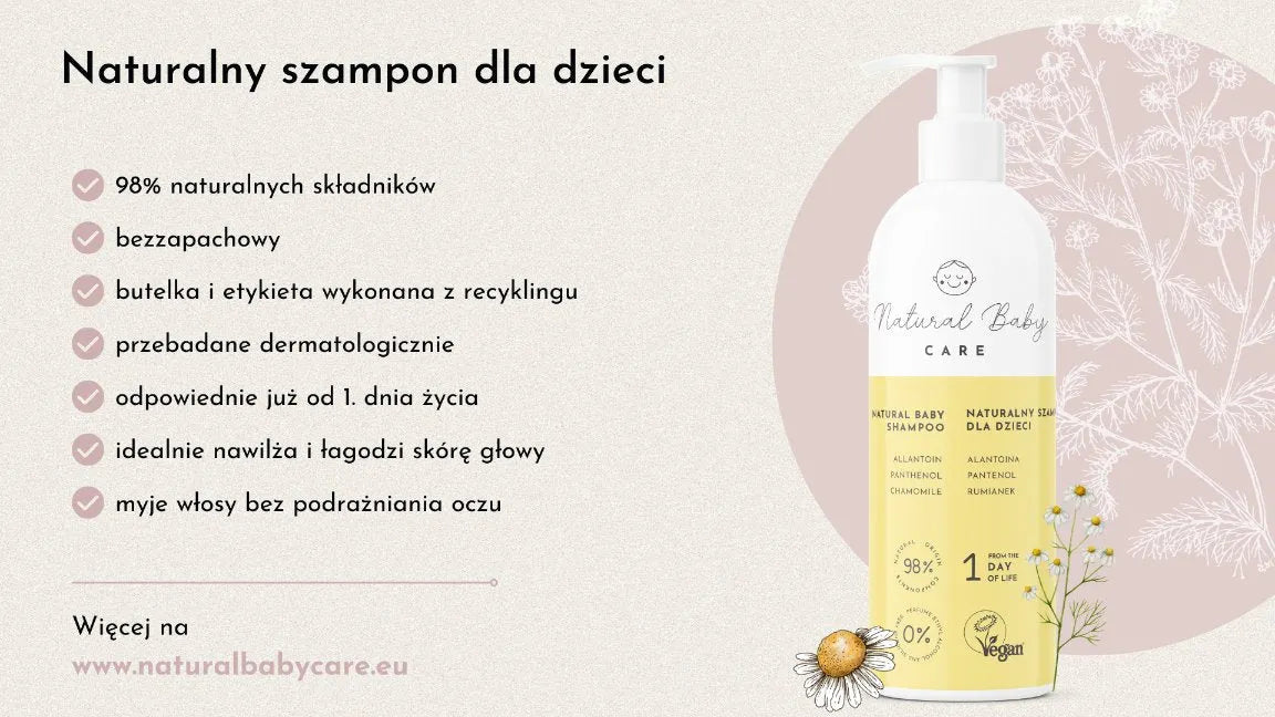 Naturalny szampon dla dzieci NATURAL BABY CARE - JasieBasie.pl