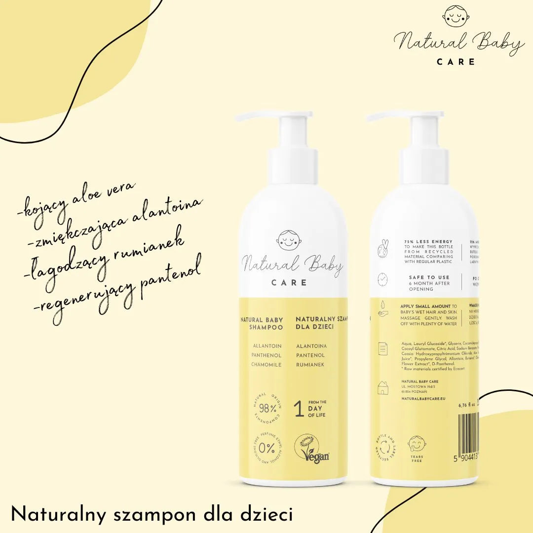 Naturalny szampon dla dzieci NATURAL BABY CARE - JasieBasie.pl