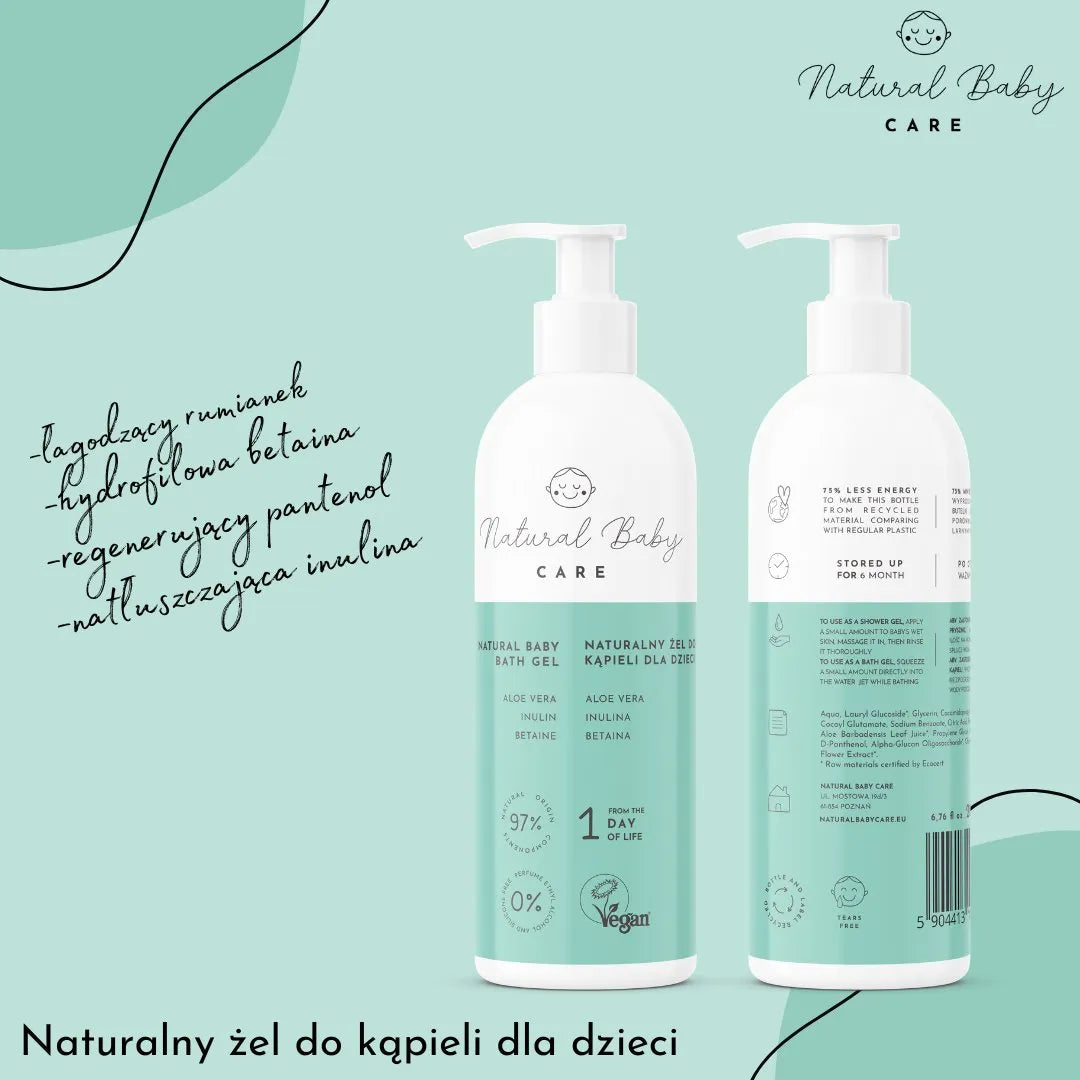 Naturalny żel do kąpieli dla dzieci NATURAL BABY CARE - JasieBasie.pl