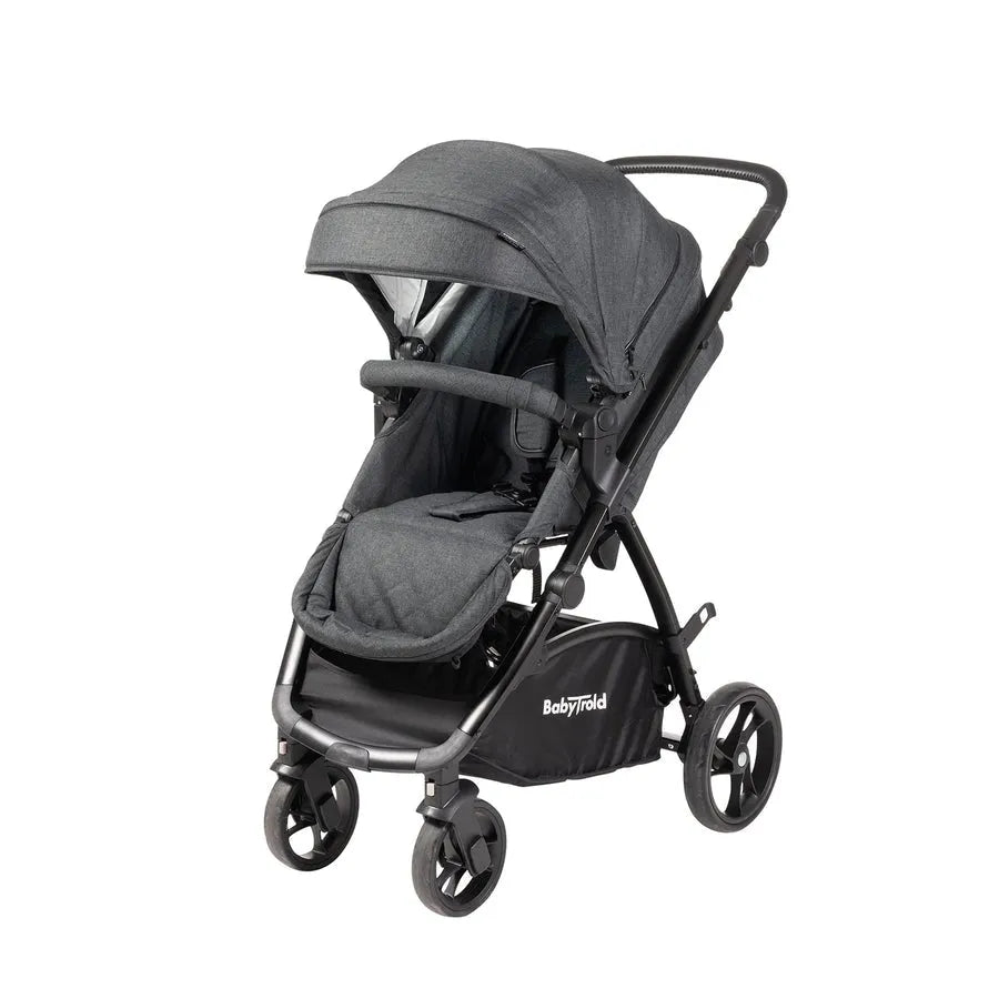 Wózek wielofunkcyjny BabyTrold 2in1 Mini czarny melanż - JasieBasie.pl