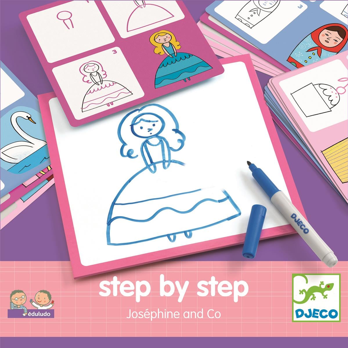 Djeco - rysowanie krok po kroku Eduludo jesephine dla dziewczynek