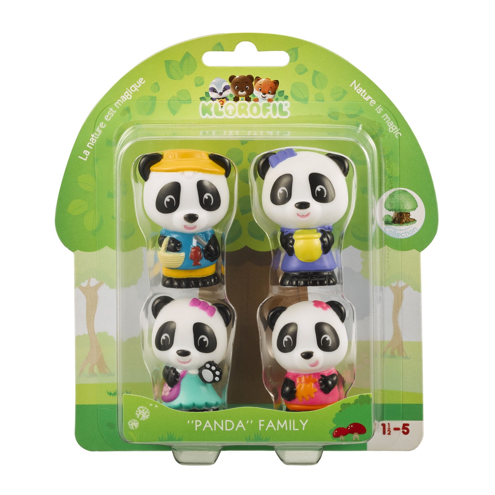 Klorofil - Rodzina Zwierzątek (zestaw 4 szt.) Panda #wariant_rodzina pand