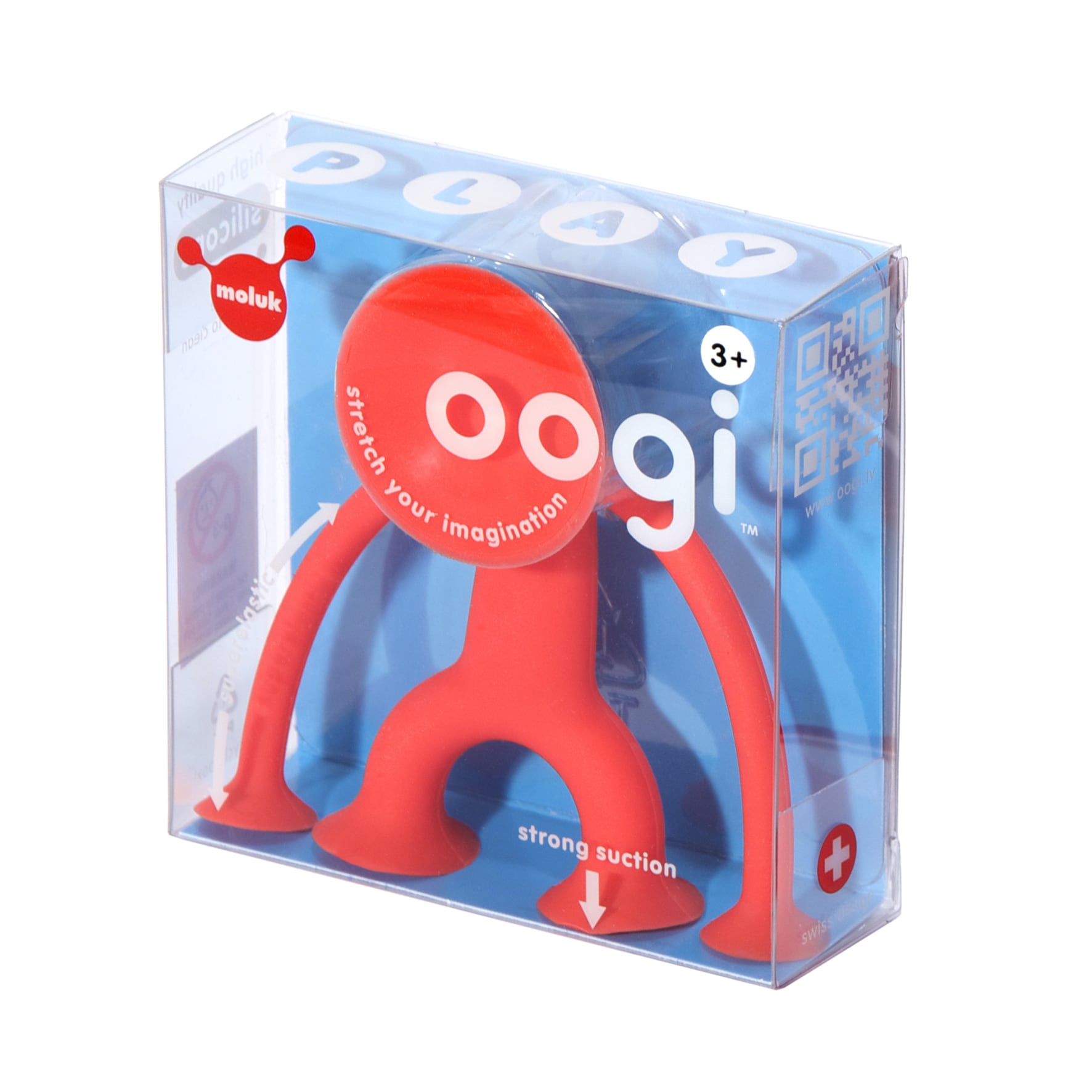 Moluk - zabawka z przyssawkami Oogi Junior #kolor_czerwony