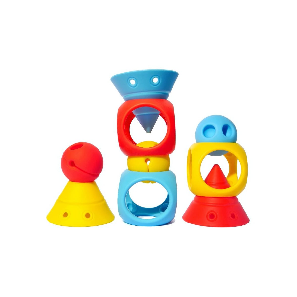 Moluk - zestaw kreatywnych zabawek do budowania Moluk Building Genius (9 szt.) kolorowe #wariant_podstawowe kolory