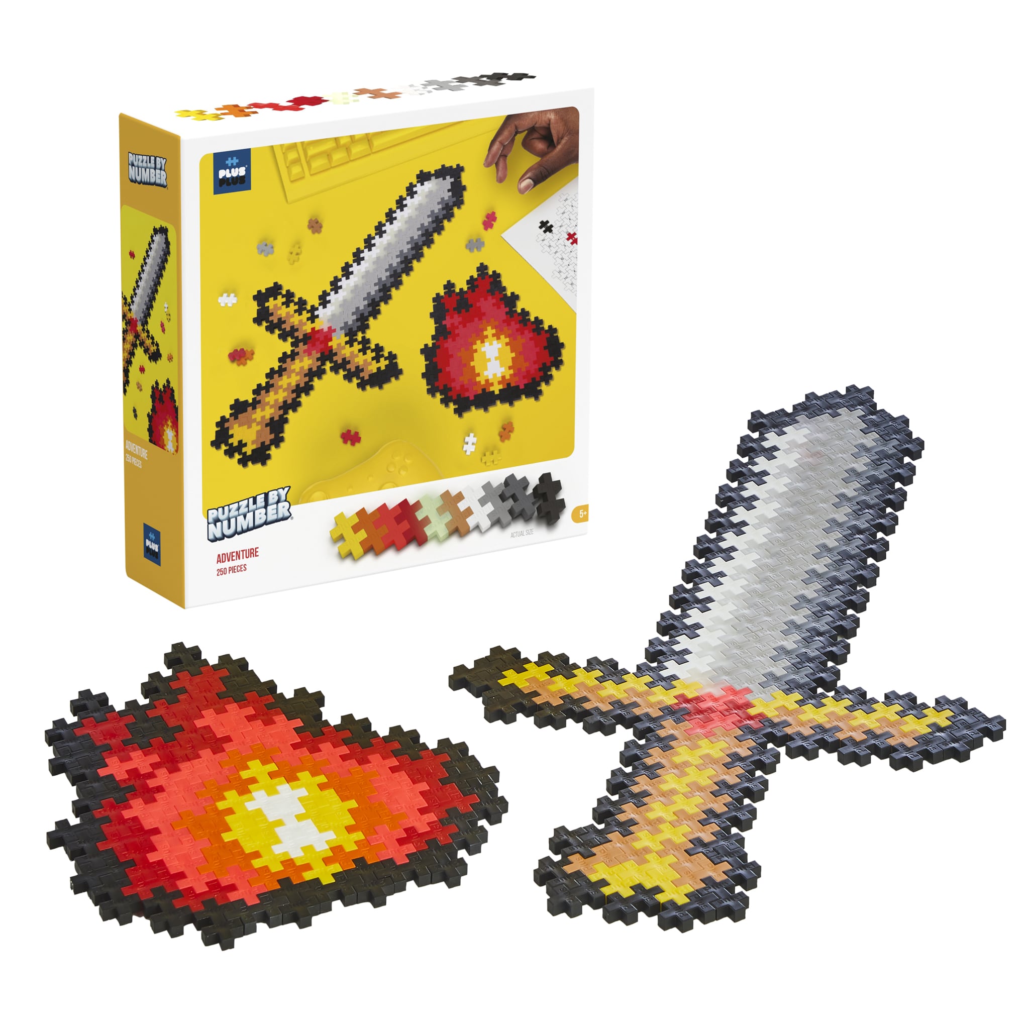 Plus-Plus - puzzle po numerach - (250 szt.) miecz i ogień